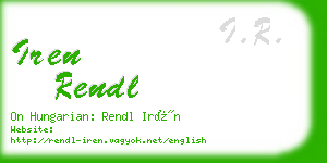iren rendl business card